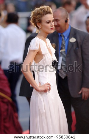 Actress KEIRA KNIGHTLEY at the world premiere of her new movie 