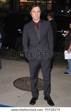 Actor ZACH BRAFF at the Los Angeles premiere of his new movie \
