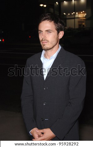 Actor CASEY AFFLECK at the Los Angeles premiere of his new movie \