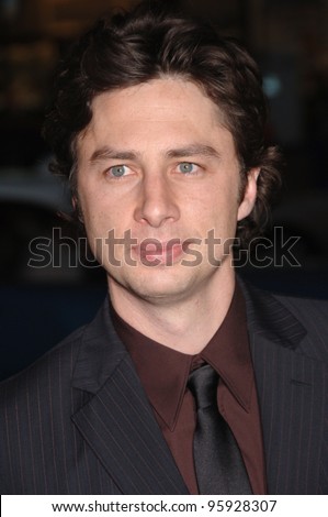 Actor ZACH BRAFF at the Los Angeles premiere of his new movie \