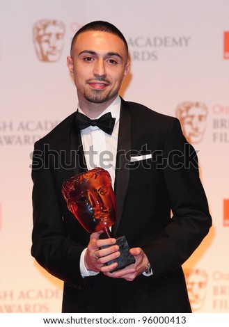 Adam Deacon in The Winners Room at the 2012 BAFTA\'s, Royal Opera House Covent Garden, London. 12/02/2012 Picture by: Simon Burchell / Featureflash