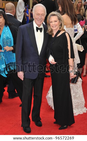 Christopher Plummer & wife at the 69th Golden Globe Awards at the Beverly Hilton Hotel. January 15, 2012  Beverly Hills, CA Picture: Paul Smith / Featureflash