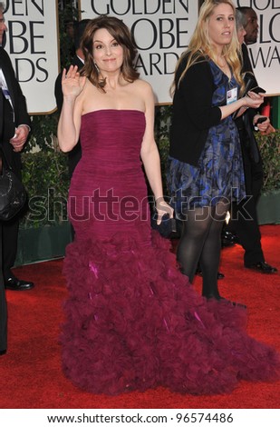 Tina Fey at the 69th Golden Globe Awards at the Beverly Hilton Hotel. January 15, 2012  Beverly Hills, CA Picture: Paul Smith / Featureflash
