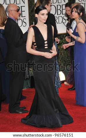 Rooney Mara at the 69th Golden Globe Awards at the Beverly Hilton Hotel. January 15, 2012  Beverly Hills, CA Picture: Paul Smith / Featureflash