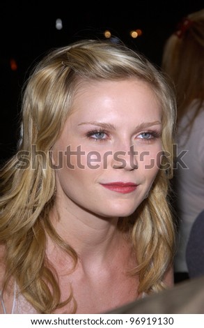 Actress KIRSTEN DUNST at the world premiere, in Beverly Hills, of her new movie, tennis romantic comedy, Wimbledon. September 13, 2004