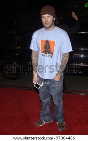 Musician FRED DURST at the Los Angeles premiere of Team America: World Police. October 11, 2004