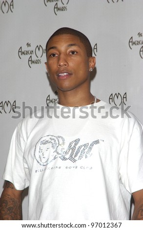 Nov 14, 2004; Los Angeles, CA: PHARRELL WILLIAMS at the 32nd Annual American Music Awards at the Shrine Auditorium, Los Angeles, CA.