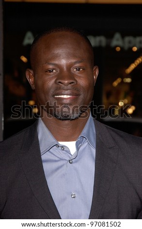 Feb 16, 2005: Los Angeles, CA: Actor DJIMON HOUNSOU at the world premiere of his new movie Constantine, at the Grauman\'s Chinese Theatre, Hollywood.