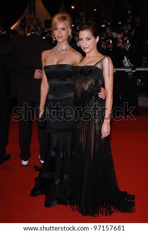 Actresses JESSICA ALBA (left) & BRITTANY MURPHY at the gala screening of their movie Sin City at the 58th Annual Film Festival de Cannes. May 18, 2005 Cannes, France.  2005 Paul Smith / Featureflash