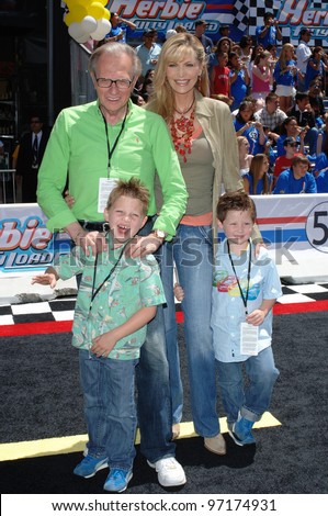 CNN talk show host LARRY KING & family at the the world premiere, on Hollywood Boulevard, of Walt Disney Pictures\' Herbie: Fully Loaded. June 19, 2005 Los Angeles, CA  2005 Paul Smith / Featureflash
