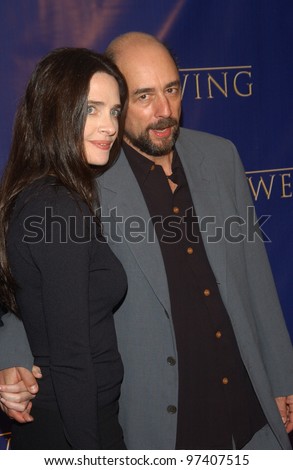 Actor RICHARD SCHIFF & wife actress SHEILA KELLEY at party in Los Angeles to celebrate to 100th episode of TV series The West Wing. November 1, 2003  Paul Smith / Featureflash