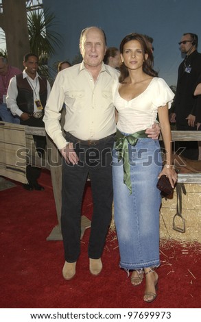 Actor ROBERT DUVALL & wife at world premiere, in Hollywood, of his new movie Open Range. Aug 11, 2003  Paul Smith / Featureflash