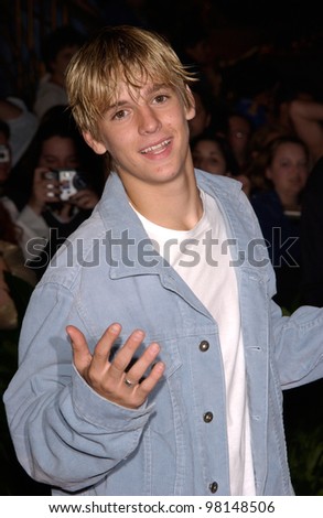 Pop star AARON CARTER at the Fox Billboard Bash - the pre-event party for the Billboard Music Awards - at the MGM Grand, Las Vegas. 03DEC2001  Paul Smith/Featureflash