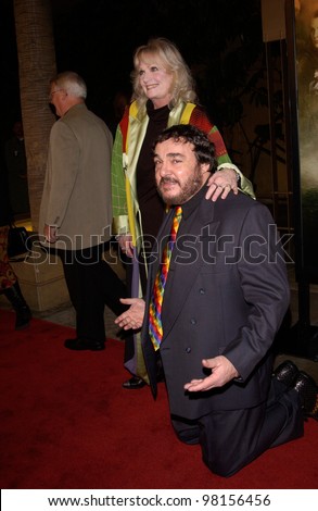 Actor JOHN RHYS-DAVIES & wife at the Los Angeles premiere of his new movie The Lord of the Rings: The Fellowship of the Ring. 16DEC2001  Paul Smith/Featureflash