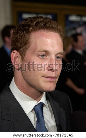 Actor COLE HAUSER at the world premiere, in Los Angeles, of his new movie Hart\'s War. 12FEB2002.  Paul Smith/Featureflash