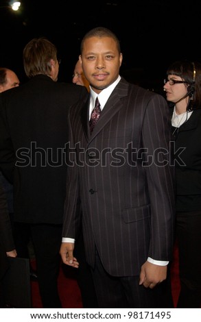 Actor TERRENCE HOWARD at the world premiere, in Los Angeles, of his new movie Hart\'s War. 12FEB2002.  Paul Smith/Featureflash
