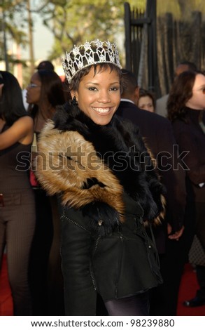Miss USA SHANTE HILTON at the 16th Annual Soul Train Music Awards in Los Angeles. 20MAR2002.   Paul Smith / Featureflash
