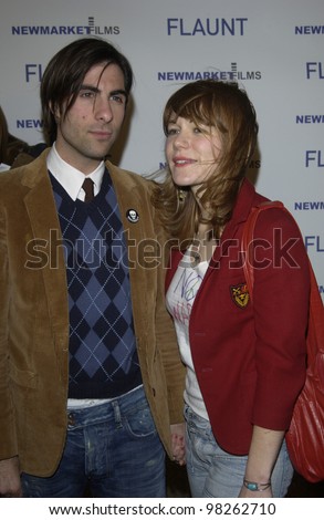 Actor JASON SCHWARTZMAN & date at the Los Angeles premiere of his new movie Spun. March 17, 2003  Paul Smith / Featureflash