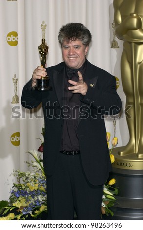 Director PEDRO ALMODOVAR at the 75th Academy Awards at the Kodak Theatre, Hollywood, California. March 23, 2003