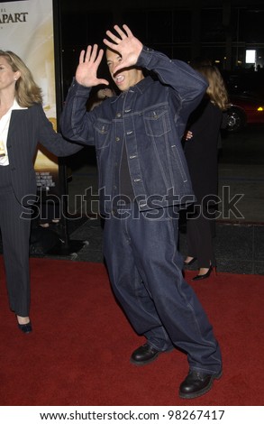 Actor VIN DIESEL at the world premiere, in Hollywood, of his new movie A Man Apart. April 1, 2003