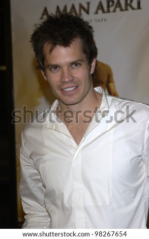 Actor TIMOTHY OLYPHANT at the world premiere, in Hollywood, of his new movie A Man Apart. April 1, 2003