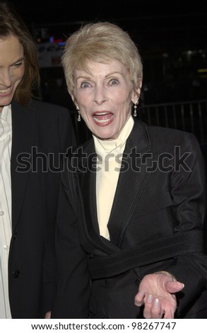Actress JANET LEIGH at the Los Angeles premiere of It Runs In The Family. April 7, 2003