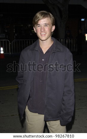 Actor HALEY JOEL OSMENT at the Los Angeles premiere of It Runs In The Family. April 7, 2003