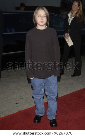 Actor RORY CULKIN at the Los Angeles premiere of his movie It Runs In The Family. April 7, 2003