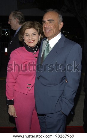 Attorneys GLORIA ALLRED & ROBERT SHAPIRO at the Los Angeles premiere of It Runs In The Family. April 7, 2003