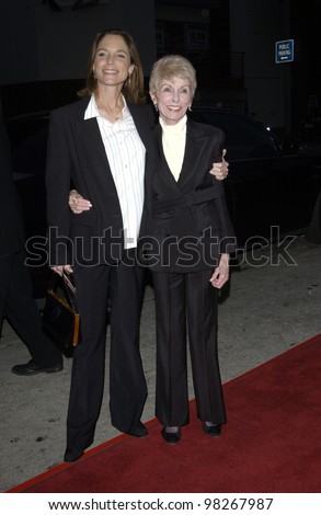 Actresses JANET LEIGH & daughter KELLY CURTIS at the Los Angeles premiere of It Runs In The Family. April 7, 2003