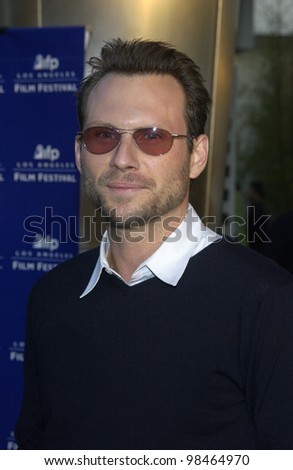Actor CHRISTIAN SLATER at the screening of The Cooler - the opening film in the 2003 IFP/Los Angeles Film Festival. June 11, 2003