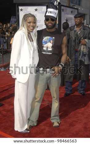 TONEX & wife at the 3rd Annual BET (Black Entertainment TV) Awards at the Kodak Theatre, Hollywood. June 24, 2003  Paul Smith / Featureflash