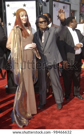 JAMES BROWN & wife at the 3rd Annual BET (Black Entertainment TV) Awards at the Kodak Theatre, Hollywood. June 24, 2003  Paul Smith / Featureflash