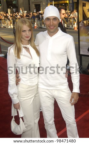 Actor JAMES HAVEN & girlfriend RACHEL at the world premiere of Lara Croft Tomb Raider: The Cradle of Life, at Grauman's Chinese Theatre, Hollywood. July 21, 2003  Paul Smith / Featureflash