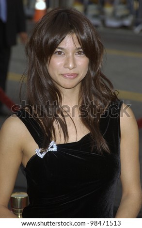 Actress MYA HAZEN at the world premiere of Lara Croft Tomb Raider: The Cradle of Life, at Grauman's Chinese Theatre, Hollywood. July 21, 2003  Paul Smith / Featureflash