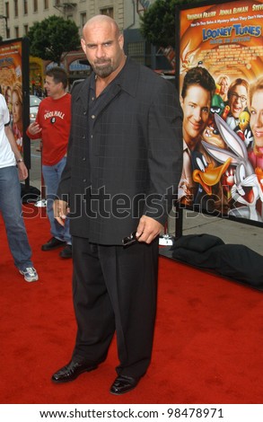 Actor/wrestler BILL GOLDBERG at the world premiere, in Hollywood, of his new movie Looney Tunes Back in Action. November 9, 2003  Paul Smith / Featureflash