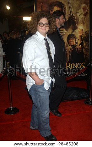 JACK OSBOURNE at the USA premiere of The Lord of the Rings: The Return of the King, in Los Angeles. December 3, 2003  Paul Smith / Featureflash