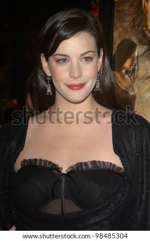 LIV TYLER at the USA premiere of her new movie The Lord of the Rings: The Return of the King, in Los Angeles. December 3, 2003  Paul Smith / Featureflash
