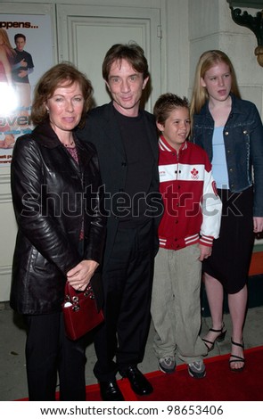 Actor MARTIN SHORT & wife & children at the world premiere of his new movie Get Over It, in Los Angeles. 08MAR2001.    Paul Smith/Featureflash