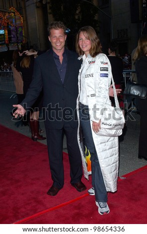 Actor TIL SCHWEIGER & wife at the premiere of his new movie Driven, at Manns Chinese Theatre, Hollywood. 16APR2001.    Paul Smith/Featureflash