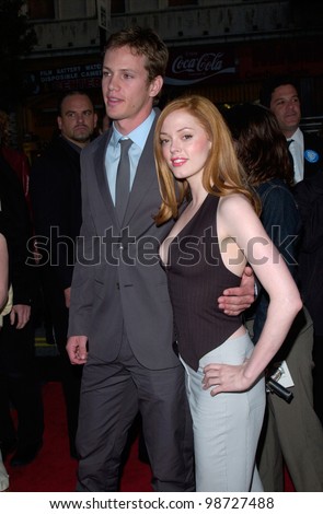 Actor KIP PARDUE & actress girlfriend ROSE McGOWAN at the premiere of his new movie Driven, at Manns Chinese Theatre, Hollywood. 16APR2001.    Paul Smith/Featureflash