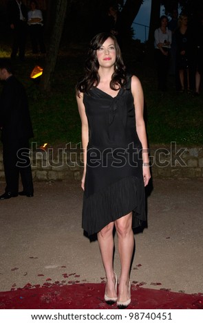 Actress LIV TYLER at party in Cannes to promote her new movie The Lord of the Rings. The party was held in the medieval Chateau de Castellaras in Mougins. 13MAY2001.   Paul Smith/Featureflash
