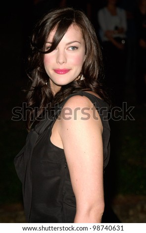 Actress LIV TYLER at party in Cannes to promote her new movie The Lord of the Rings. The party was held in the medieval Chateau de Castellaras in Mougins. 13MAY2001.   Paul Smith/Featureflash