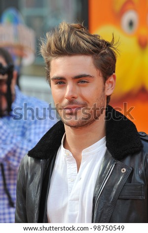 Zac Efron at the world premiere of his new animated movie \