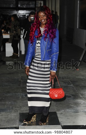 Azealia Banks at the Unique show as part of London Fashion Week 2012 A/W at Old Billingsgate Market, London.