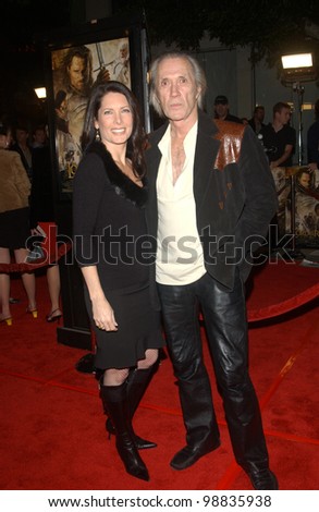 DAVID CARRADINE & wife at the USA premiere of The Lord of the Rings: The Return of the King, in Los Angeles. December 3, 2003  Paul Smith / Featureflash