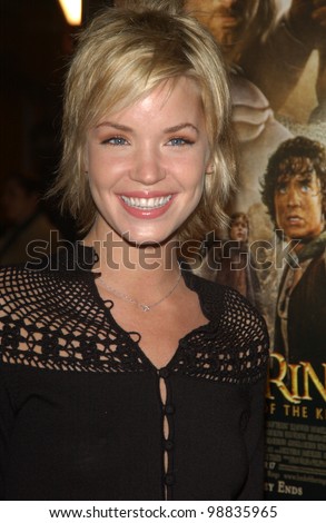 ASHLEY SCOTT at the USA premiere of The Lord of the Rings: The Return of the King, in Los Angeles. December 3, 2003  Paul Smith / Featureflash