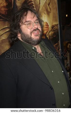Director PETER JACKSON at the USA premiere of his new movie The Lord of the Rings: The Return of the King, in Los Angeles. December 3, 2003  Paul Smith / Featureflash