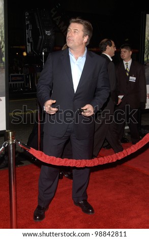 Actor ALEC BALDWIN at the world premiere, in Hollywood, of his new movie Along Came Polly. January 12, 2004