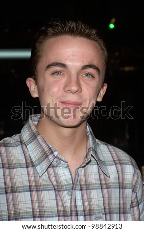 Actor FRANKIE MUNIZ at the world premiere, in Hollywood, of Along Came Polly. January 12, 2004